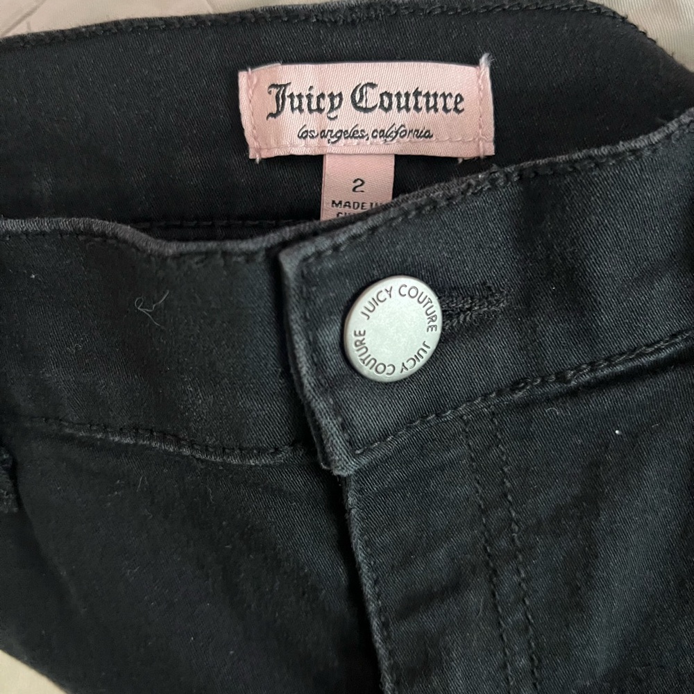 Juicy Couture Black Denim Jean Shorts